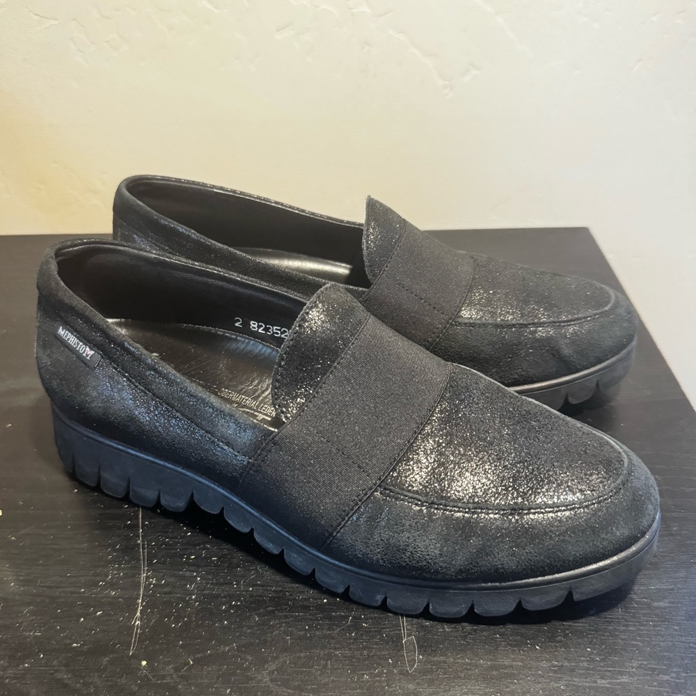 Mephisto Loriane Loafers in Black Metallic